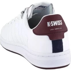 K-Swiss Mens Lozan II Trainers - White Winsore Wine Peacoat -Shoe Sales Shop 4983617404 bk1