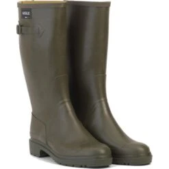 Aigle Mens Cessac Wellington Boots - Kaki -Shoe Sales Shop Aigle Cessac Kaki 2 7