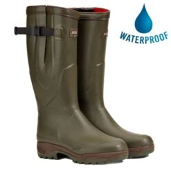 Shoe Sales Shop 35 Aigle Parcours 2 ISO Mens Womens Adjustable Neoprene Wellies Rain Boots - Khaki