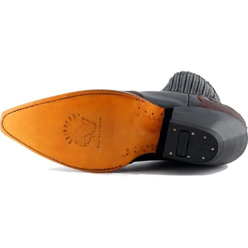 Grinders Unisex Arizona Lo Pointed Western Cowboy Boots - Black & Burgundy 9 Grinders Unisex Arizona Lo Pointed Western Cowboy Boots - Black & Burgundy - Image 7