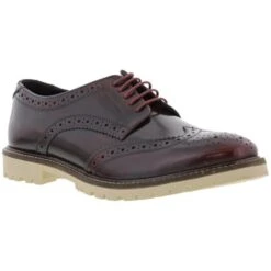 Base London Mens Raid Brogue Shoes - Hi Shine Bordo -Shoe Sales Shop BaseLondon Raid Bordo MAIN0 10