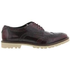 Base London Mens Raid Brogue Shoes - Hi Shine Bordo -Shoe Sales Shop BaseLondon Raid Bordo SIDE0 10