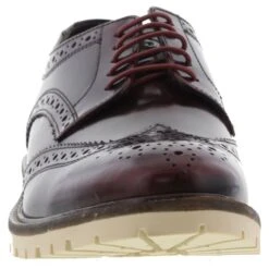 Base London Mens Raid Brogue Shoes - Hi Shine Bordo -Shoe Sales Shop BaseLondon Raid Bordo02 10
