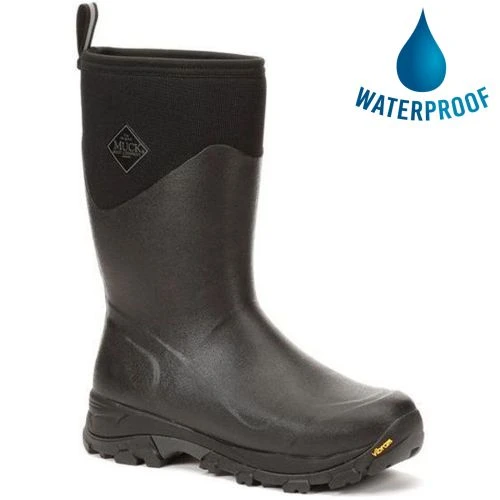 Muck Boots Mens Arctic Ice Mid Arctic Grip Waterproof Wellington Boots - Black 2 Muck Boots Mens Arctic Ice Mid Arctic Grip Waterproof Wellington Boots - Black