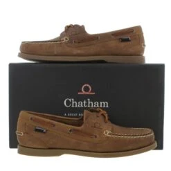Chatham Mens Deck II G2 Leather Sailing Boat Deck Shoes - Walnut -Shoe Sales Shop Chatham DeckG2 Walnut PAIR Extra 16