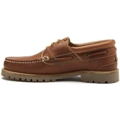 Chatham Mens Sperrin Leather Country Deck Boat Shoes - Dark Tan -Shoe Sales Shop Chatham Sperrin Tan 5 8