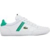 Lacoste Mens Chaymon 722-1 Leather Trainers - White Green -Shoe Sales Shop Chaymon07221 WhiteGreen 1766814