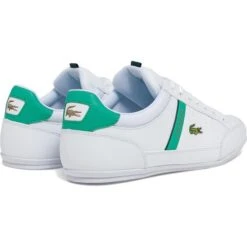 Lacoste Mens Chaymon 722-1 Leather Trainers - White Green -Shoe Sales Shop Chaymon07221 WhiteGreen 3766816