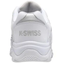 K-Swiss Womens Court Prestir Tennis Shoes - White Silver -Shoe Sales Shop CourtPrestir WhiteSilver 4755292