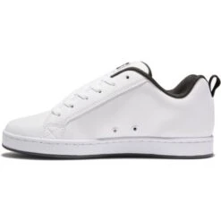 DC Womens Court Graffik Skate Shoes - White Plaid Black -Shoe Sales Shop DC CourtGraffik WhitePlaidBk 4 9
