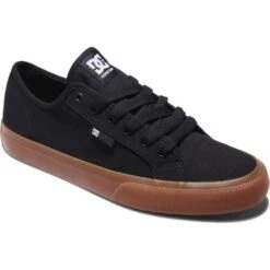 DC Mens Manual Canvas Skate Shoes - Black Gum -Shoe Sales Shop DC Manual BlackGum 2 34