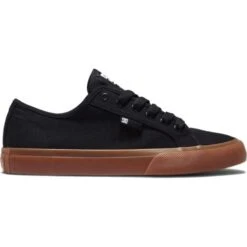 DC Mens Manual Canvas Skate Shoes - Black Gum