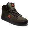 DC Mens Pure High Top WC Hi Top Skate Shoes - Dusty Olive Orange 2 DC Mens Pure High Top WC Hi Top Skate Shoes - Dusty Olive Orange -Shoe Sales Shop DC PureHighWnt doo 2 10