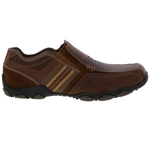 Skechers Mens Diameter Zinroy Leather Slip On Shoes - Dark Brown 4 Skechers Mens Diameter Zinroy Leather Slip On Shoes - Dark Brown - Image 2