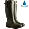 Hunter Mens Balmoral Adjustable Neoprene Wellington Boots - Dark Olive