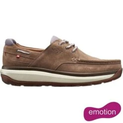 Joya Mens Havana Leather Boat Style Shoes - Light Brown