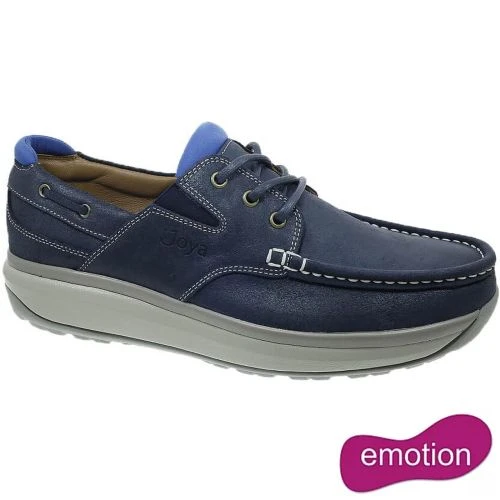 Joya Mens Havana Leather Boat Style Shoes - Dark Navy 3 Joya Mens Havana Leather Boat Style Shoes - Dark Navy