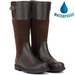 Aigle Womens Parfield Waterproof Country Yard Boots - Dark Brown 11 Aigle Womens Parfield Waterproof Country Yard Boots - Dark Brown -Shoe Sales Shop ES2596 1