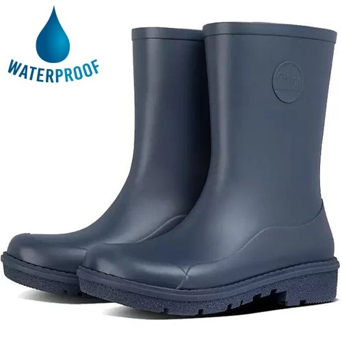 Fitflop Womens Wonderwelly Short Wellington Boots - Midnight Navy 3 Fitflop Womens Wonderwelly Short Wellington Boots - Midnight Navy