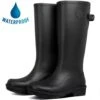 Fitflop Womens Wonderwelly Tall Wellington Boots - All Black 1 Fitflop Womens Wonderwelly Tall Wellington Boots - All Black -Shoe Sales Shop ES2988 8