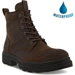 Ecco Mens Grainer Waterproof Boots - Coffee