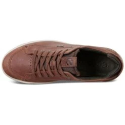 Ecco Shoes Mens Byway Tred Waterproof Leather Trainers - Brandy -Shoe Sales Shop Ecco BywayTred Brandy 8 12