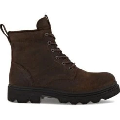 Ecco Mens Grainer Waterproof Boots - Coffee -Shoe Sales Shop Ecco GrainerM Brown 6 6