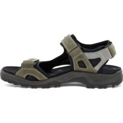 Ecco Shoes Mens Offroad Leather Walking Sandals - Tarmac Moon Rock -Shoe Sales Shop Ecco Offroad TarmacMoonRock 4 6