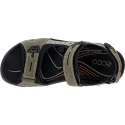 Ecco Shoes Mens Offroad Leather Walking Sandals - Tarmac Moon Rock -Shoe Sales Shop Ecco Offroad TarmacMoonRock 5 6
