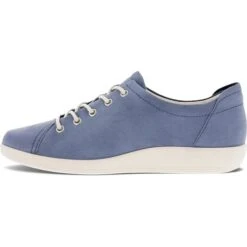 Ecco Shoes Womens Soft 2.0 Leather Shoes - Misty -Shoe Sales Shop Ecco Soft20 Blue 3 5