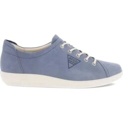 Ecco Shoes Womens Soft 2.0 Leather Shoes - Misty -Shoe Sales Shop Ecco Soft20 Blue 5 5