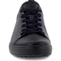 Ecco Womens Soft 7 Leather Trainers - Black Black -Shoe Sales Shop Ecco Soft7W Black 3 5