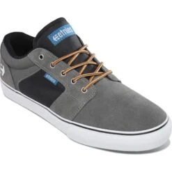 Etnies Mens Barge LS Skate Shoes - Grey Black Yellow