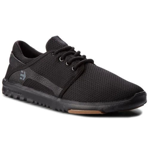 Etnies Mens Scout Vegan Skate Shoes - Black Black Gum 4 Etnies Mens Scout Vegan Skate Shoes - Black Black Gum - Image 2