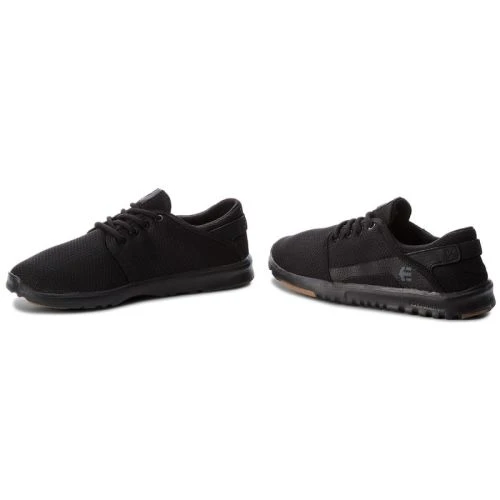 Etnies Mens Scout Vegan Skate Shoes - Black Black Gum 6 Etnies Mens Scout Vegan Skate Shoes - Black Black Gum - Image 4