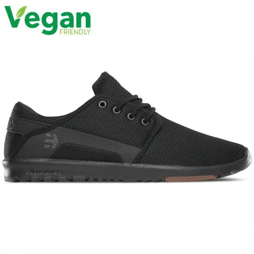 Etnies Mens Scout Vegan Skate Shoes - Black Black Gum 3 Etnies Mens Scout Vegan Skate Shoes - Black Black Gum
