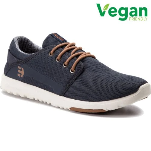 Etnies Mens Scout Vegan Skate Shoes - Navy Gold 3 Etnies Mens Scout Vegan Skate Shoes - Navy Gold