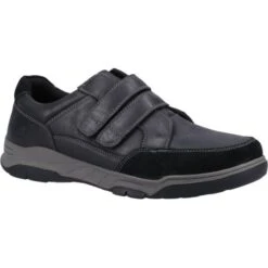 Hush Puppies Mens Fabian Double Strap Shoes - Black