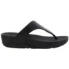 FitFlop Womens Lulu Toe Post Leather Flip Flop Sandals - Black -Shoe Sales Shop FitFlop LuLuLthToePost Black01 7