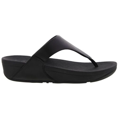 FitFlop Womens Lulu Toe Post Leather Flip Flop Sandals - Black 3 FitFlop Womens Lulu Toe Post Leather Flip Flop Sandals - Black