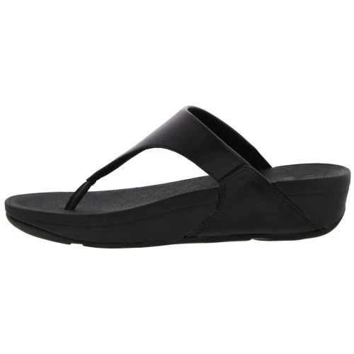 FitFlop Womens Lulu Toe Post Leather Flip Flop Sandals - Black 11 FitFlop Womens Lulu Toe Post Leather Flip Flop Sandals - Black - Image 9