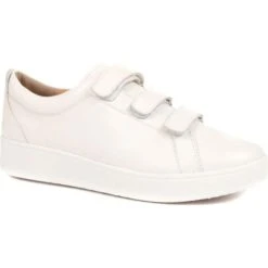 Fitflop Womens Rally Quick Stick Trainers - Urban White