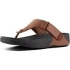 FitFlop Mens Trakk II Leather Toe Post Sandals - Dark Tan (277) -Shoe Sales Shop FitFlop TrakkII DarkTan 2 5