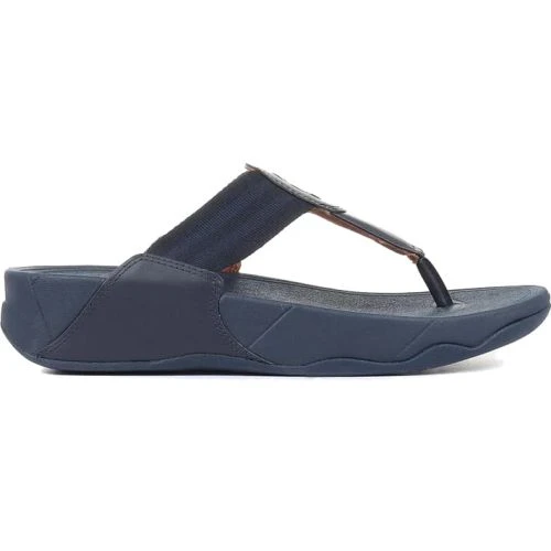 FitFlop Womens Walkstar Wide Fit Toe Post Sandals - Midnight Navy 4 FitFlop Womens Walkstar Wide Fit Toe Post Sandals - Midnight Navy - Image 2