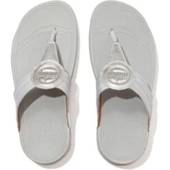 FitFlop Womens Walkstar Wide Fit Toe Post Sandals - Silver 7 FitFlop Womens Walkstar Wide Fit Toe Post Sandals - Silver -Shoe Sales Shop FitFlop Walkstar Silver 2 6
