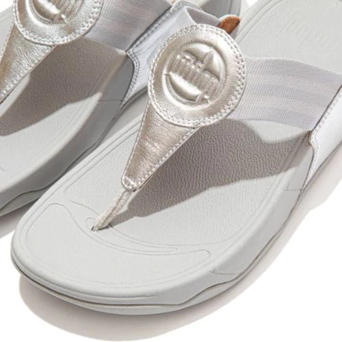 FitFlop Womens Walkstar Wide Fit Toe Post Sandals - Silver 4 FitFlop Womens Walkstar Wide Fit Toe Post Sandals - Silver - Image 2