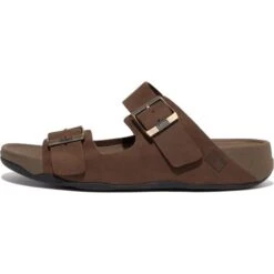 FitFlop Mens Gogh Moc Buckle Adjustable Slide Sandal - Chocolate Brown -Shoe Sales Shop Fitflop GoghMoc ChocBrown 1 20