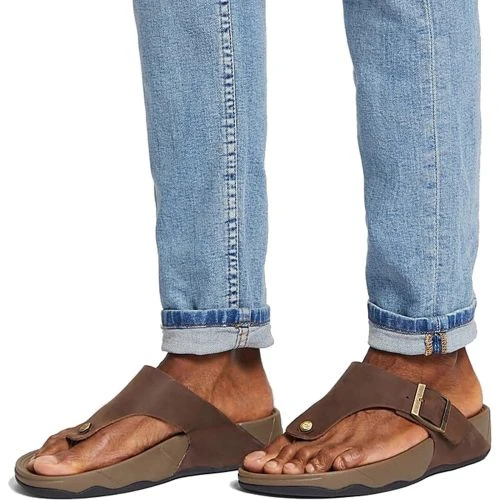 FitFlop Mens Trakk Ll Buckle Toe Post Sandal - Chocolate Brown 4 FitFlop Mens Trakk Ll Buckle Toe Post Sandal - Chocolate Brown - Image 2