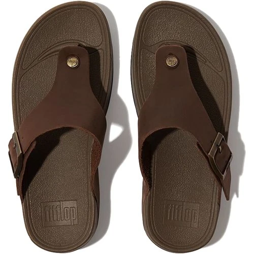 FitFlop Mens Trakk Ll Buckle Toe Post Sandal - Chocolate Brown 5 FitFlop Mens Trakk Ll Buckle Toe Post Sandal - Chocolate Brown - Image 3