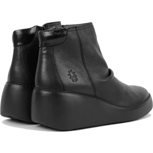 Fly London Womens Dabe Wedge Ankle Boot - All Black 5 Fly London Womens Dabe Wedge Ankle Boot - All Black - Image 3